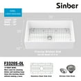 thumbnail image 4 of Sinber Farmhouse Apron Single Bowl Kitchen Sink with Fireclay 2 Accessories, 4 of 12