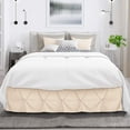 thumbnail image 3 of Luxurious Pinch Pleated Bed Skirt, Easy Fit 16" Tailored Drop, Hotel Quality Pinch Pleated Bed Skirt - 100% Microfiber -Extra Soft & Wrinkle Free-Cal-King Size-Ivory Solid, 3 of 4