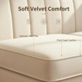 thumbnail image 6 of LiviNest Modern Velvet 3 Seater Sofa: Chesterfield Style Upholstered Couch with Golden Details - 82.67 Inch Wide Living Room Furniture for Hotel Lobby & Luxury Rentals with 2 Decorative Pillows, 6 of 6