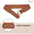 thumbnail image 5 of Women Wide Waist Belt Stretchy Elastic Vintage Belts for Dress Ladies Belt with Circle Buckle, 5 of 6