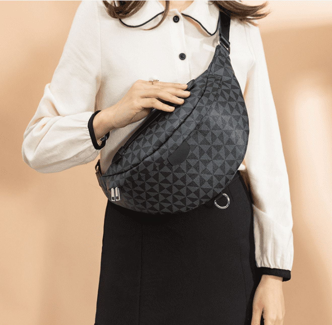 Mostdary Checkered Pack Men Women Bags Sling Belt Bags For Women