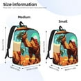 thumbnail image 3 of Naloa Cool Camel Oasis Vibes Canvas Backpack for Men Women Rucksack Casual Travel Daypack College Tote Satchel Bookbag for Teens-Medium, 3 of 7