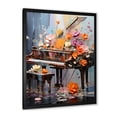 thumbnail image 2 of Designart "Magical Melody on Floral Piano III" Music Framed Wall Art - Vintage Yellow Music Piano Bedroom Framed Canvas Wall Art, 2 of 6