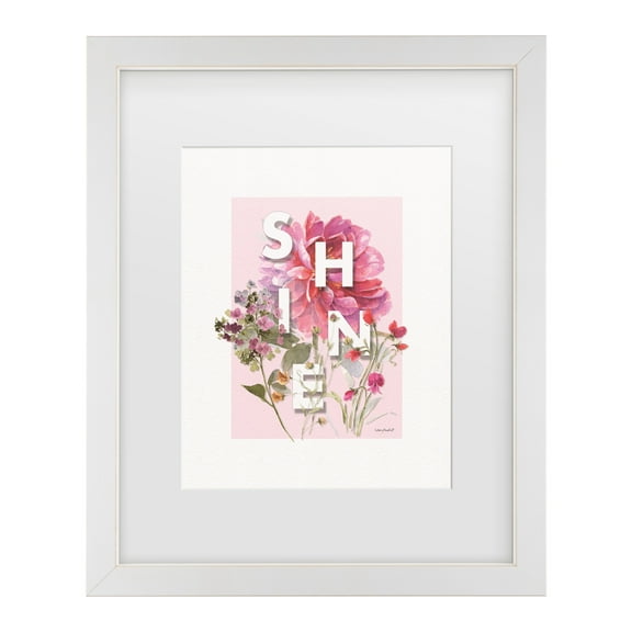 Lisa Audit 'Obviously Pink 08' Matted Framed Art