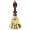 thumbnail image 1 of Campana de Latón del Capitán IOTC con Mango de Madera Grabado de 30 cm, 1 of 1
