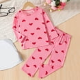 thumbnail image 2 of JUMEYU Pajamas for Girls Two Piece Unisex Toddlers and Babies' Snug-Fit Cotton Pajamas, Pack of 2 4T 5T (Pink,4-5 Years), 2 of 4