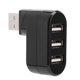 thumbnail image 2 of Hub Docking Station Hub De 3 Puertos USB2.0 Divisor Accesorio De Computadora Giratorio Delgado Ligero Negro, 2 of 7