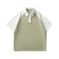 thumbnail image 2 of ylioge Basic Golf Tees for Men Casual Short Sleeve Button Collared T-Shirts Mens Pullover Slim Color-Block Comfort Raglan Workout Sports Tops, 2 of 4
