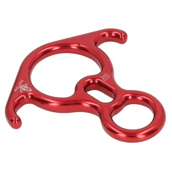 Climbing Descender, Portable 40KN 8mm To 16mm Rock Climbing Rigging Plate For Expansion Red
