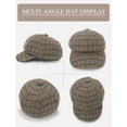 thumbnail image 6 of Women Newsboy Hat Plaid Cabbie Caps Cotton Casual Stylish Beret Cap Paperboy Hats, 6 of 6