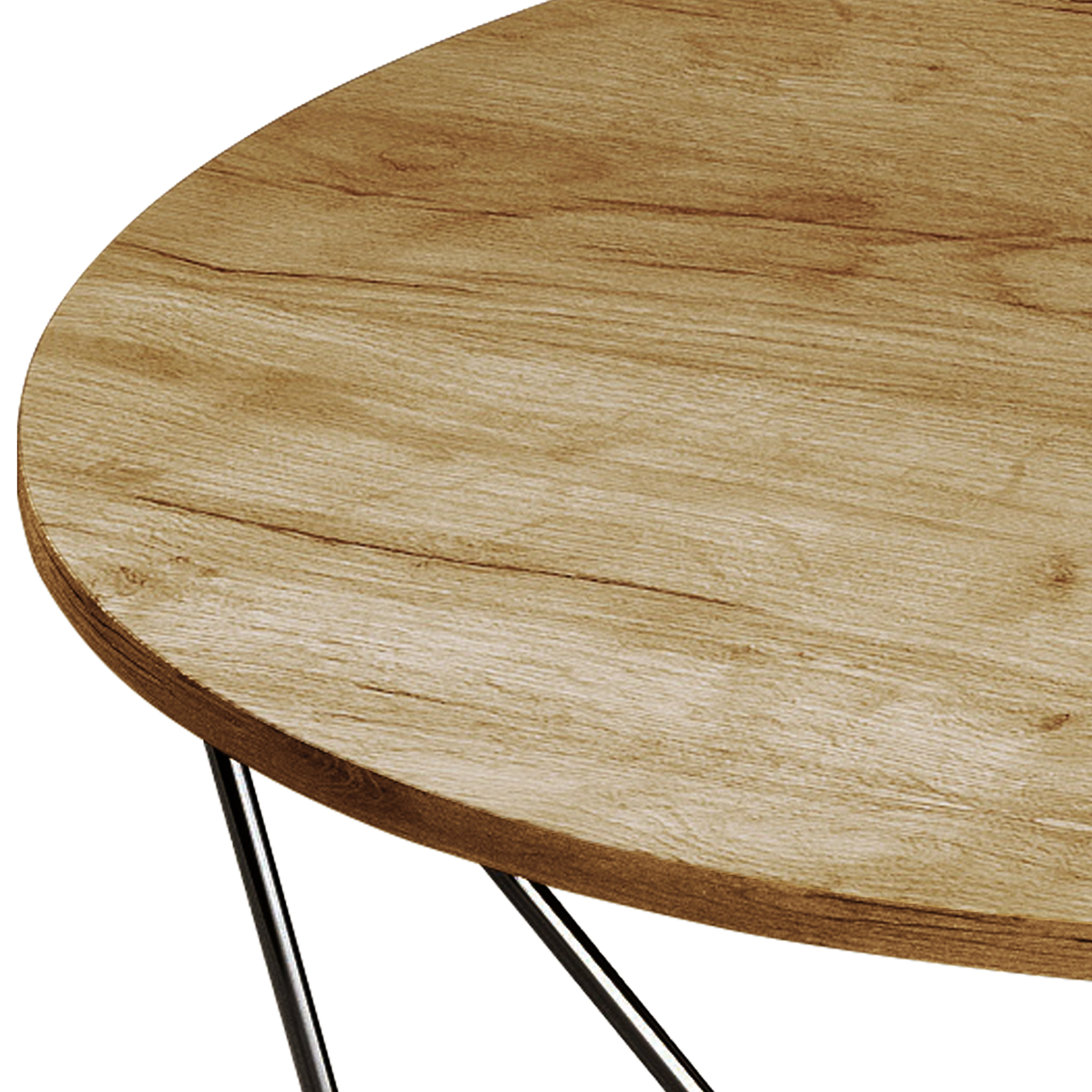 Castle Place Modern 3- Pieces Coffee Table Set, Light Oak