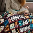 thumbnail image 6 of Book Lovers Gifts, Book Blanket Reading Blanket 50"x60", Throw Blanket Book Gifts for Book Lovers, Gifts for Readers Book Lovers Women Librarian Gifts, Book Club Reading Gifts for Book Lover, 6 of 6