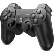 RetroFam 2 Pack Wireless Controller compatible for Playstation PS3 Console, Black