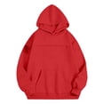 thumbnail image 4 of Xijirk Women Hoodies for Women Oversized Pullover Sweatshirt with Hidden Earphone Pocket for Daily Casual Wear,Red,4XL, 4 of 8