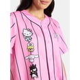 thumbnail image 4 of Hello Kitty Graphic Cropped Baseball Jersey, Women's, 4 of 5