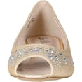 thumbnail image 3 of Blossom Womens Edith-10 Sparkle Peep Toe Low Wedge Heel Office Career Dress Pumps, 3 of 4