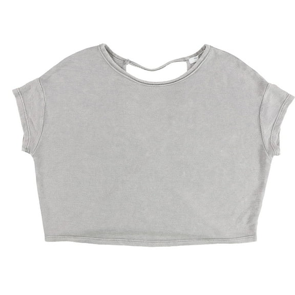 Project Social T Womens Twist Back Basic T-Shirt, Grey, X-Small