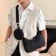 thumbnail image 5 of Bolso bandolera para mujer Bolso de media luna acolchado de hilo con bolso redondo pequeño (negro) Likrtyny Para Estrenar, 5 of 8