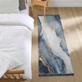 thumbnail image 2 of Wobogo Gilt Dark Blue Pattern Bedside Long Rug Delicate and Soft Modern Indoor Area Decor Non Slip Carpet for Bed Room Corridor Entrance Balcony, 2 of 8