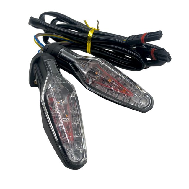 2Pcs Rear Motorcycle Turn Signals Dual-Color LED Brake Tail Light Indicators Compatible With F900GS R1300GS S1000RR M1000RR S1000R S1000XR R1250GS R1250GS ADV