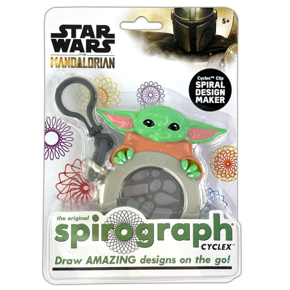 Spirograph Cyclex Clip Grogu - Disney Star Wars The Mandalorian - Baby Yoda - The Easy Way to Make Countless Amazing Designs - Rotating Stencil Wheel - Travel for Kids Ages 5 and Up