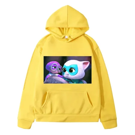 Super Kitties anime hoodie Fleece sweatshirt y2k sudadera boys clothes Autumn pullover Casual Jacket clothes girls hoodies