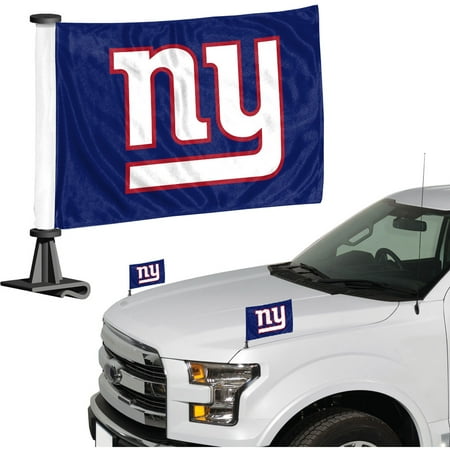 - New York Giants Auto Ambassador Flag Set - No Size