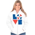thumbnail image 4 of Domical Republic Flag DR Pride Love Zip Up Hoodie Men's Women's Brisco Brands M, 4 of 5