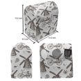 thumbnail image 4 of Dutch Stand Mixer Cover, Traditional Netherlands Illustration with Hand Drawn Windmills Tulips, Kitchen Appliance Organizer Bag Cover with Pockets, 5 Quarts, Brown and White, by Ambesonne, 4 of 4