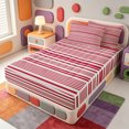 thumbnail image 2 of Erosebridal Linear Geometric Zipper Full Size Comforter Sets with Fitted Sheet and 2 Pillowcases,Aesthetic Stripes Zipper Bedding Set,Reversible,4-Piece, 2 of 7