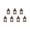 A002- B, variant on Brown Drum Led Wall Art Lights with Rhythmic Pattern and Drumstick Accents, Set of 7, Brown and White Wooden Style for Music Room and Living Room, Christmas Decoration