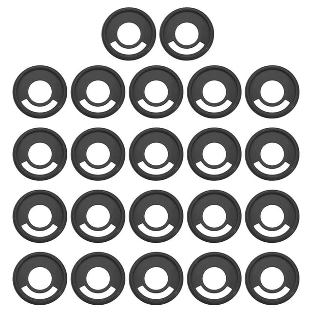 Unique Bargains Disques de Reliure en Plastique, Noir, Lot de 22