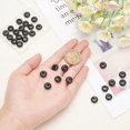 thumbnail image 3 of 30 Pcs Gemstone European Beads 10mm Natural Black Stone Large Hole Beads Dreadlock Beads Loose Rondelle Spacer Hair Beads for Charm Bracelet Jewelry Making Hole: 4mm, 3 of 6