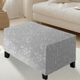 thumbnail image 3 of Eurhowing Ottoman Cover, Rectangular Storage Ottoman Slipcovers, Stretchable Jacquard Footrest Stool Furniture Protector, Light Gray, L, 3 of 7