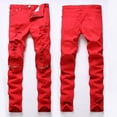thumbnail image 2 of Jeans Skinny Déchirés Slim Fit Biker pour Hommes, 2 of 5