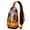 Colorful Tropic, variant on Boho Palm Tree Sling Backpack, Lightweight Crossbody Daypack with Tropical Sunset Design, Anti-theft Travel Bag for Office, School, and Beach