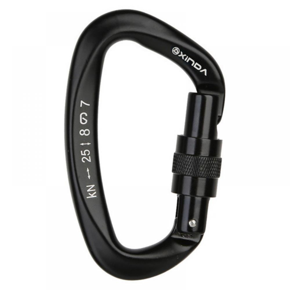 25KN Safety Climbing Carabiner Clips Lock ,D Shaped Twist Lock Heavy