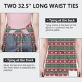 thumbnail image 6 of Red and Green Christmas Snowman Apron-Garden Aprons for Women with Pockets-Cotton Linen Waterproof Kitchen Cooking Gardening Aprons Adjustable for Kitchen,Cooking,BBQ and Salon 32"x27", 6 of 7