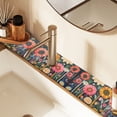 thumbnail image 2 of Yayeee Faucet Mat for Kitchen Sink 14.7" Diatomite Long Splash Guard Pad, Large Colorful Flowers, 2 of 7