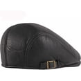thumbnail image 5 of CoCopeaunts Beret Hat PU Leather Hat Men Women Adjustable Gastby Ivy Flat Cap Retro Artist Painter Hat Men Newsboy Cap, 5 of 7