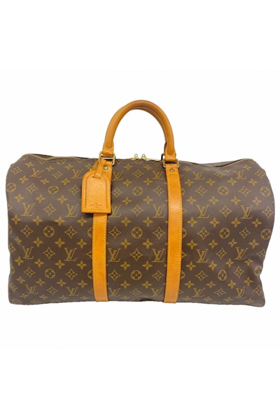 Pre-Owned Louis Vuitton Monogram Keepall 50 Boston Bag M41426 Brown Men's and Women's