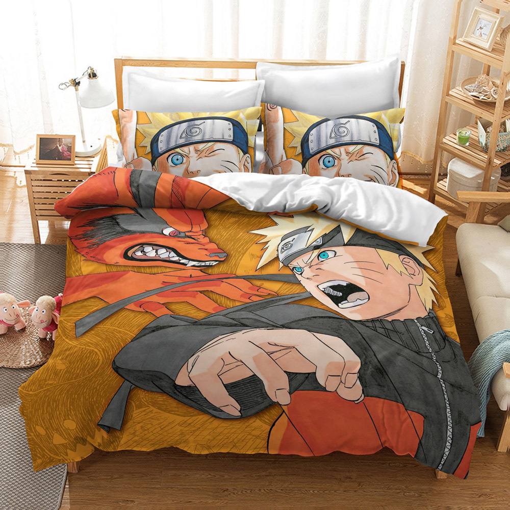 Anime NARUTO Bedding Sets Naruto Sasuke Kakashi Pattern Duvet Cover