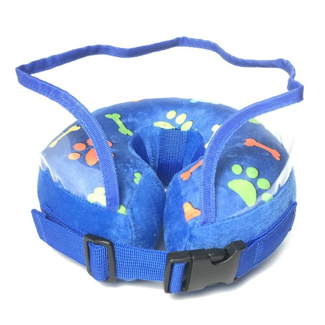 Chien E-Coller Gonflable Réglable - Chaton Oreiller Cône Chiot Récupération Collier