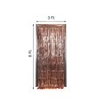 thumbnail image 3 of Efavormart Sparkling Metallic Foil Fringe Curtain 3ft x 8ft - Rose Gold, 3 of 6