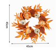 thumbnail image 3 of Fall Wreath,Halloween Wreath,Fall Wreaths For Front Door,Thanksgiving Wreaths,Autumn Pumpkin Wreaths,For Indoor Outdoor Thanksgiving Harvest Festival Celebrations, 3 of 7