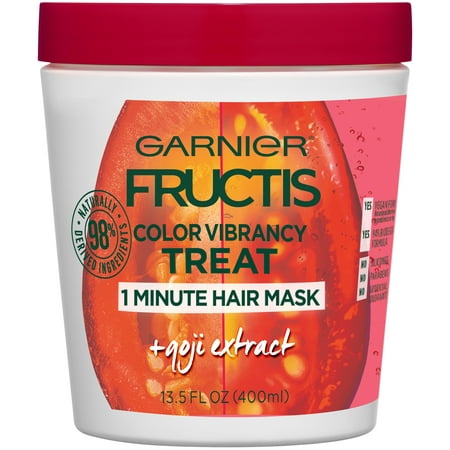 Garnier Fructis Color Vibrancy Treat 1 Minute Hair Mask with Goji Extract 13.5 FL (Best Mask For Hair Fall)