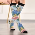 thumbnail image 5 of FORMRS Womens Knee High Socks Casual Long Thick Travel Daily Wear, 1 Pair, Seaside Leaves, 5 of 6