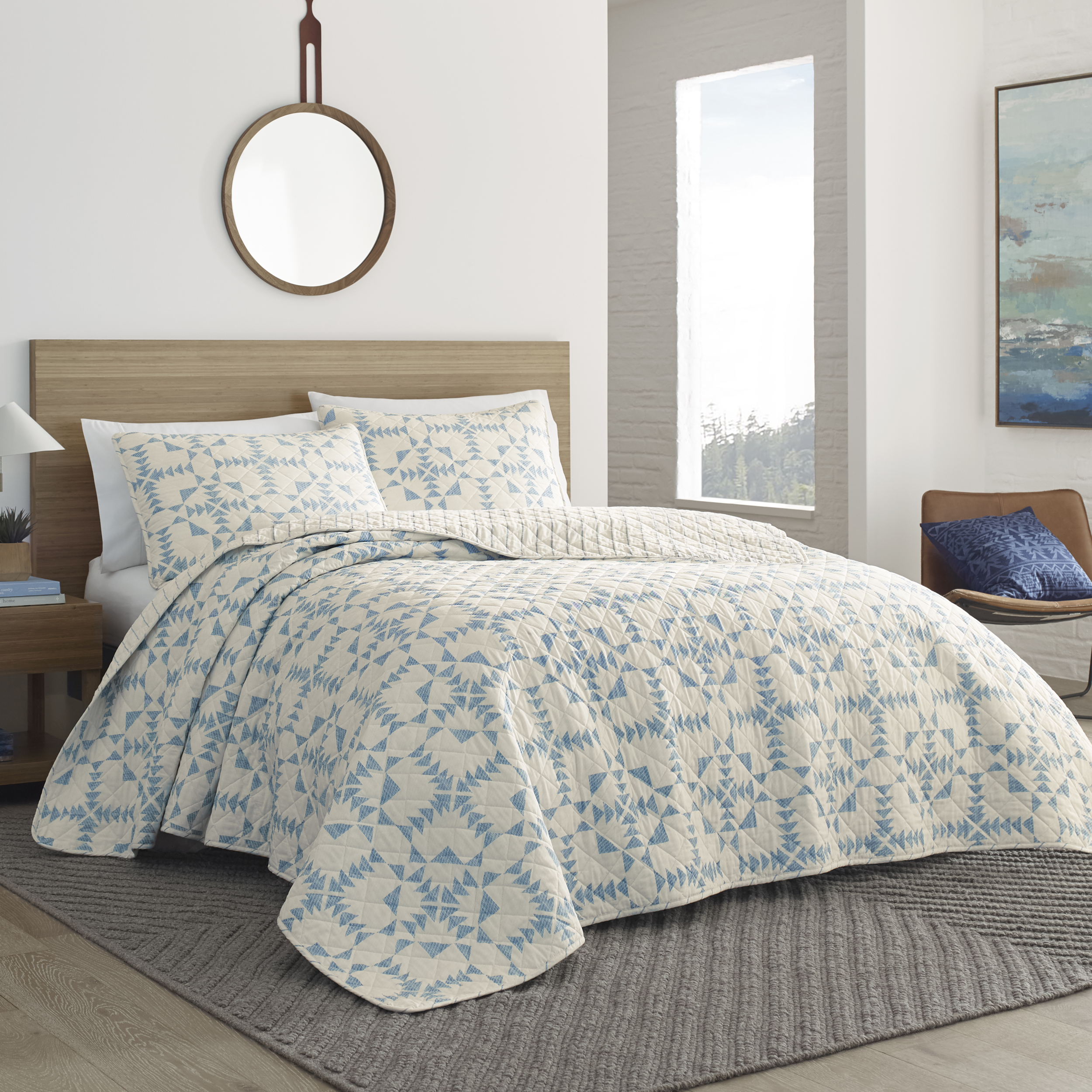 Eddie Bauer Arrowhead Blue Quilt Set, Twin