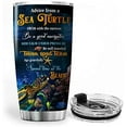thumbnail image 2 of Athenstics Advice From A Sea Turtle Tumbler With Inspirational Quotes Stainless Steel Travel Cup 20oz Ocean Beach Themed Gifts For Women Novelty Turtle Mug With Lid Animal Lover Gift, 2 of 6