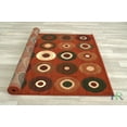 thumbnail image 5 of Handcraft Rugs - Red Rust, Beige, Chocolate, Sage Green, Modern Circle Geometric Pattern Area Rug (Approximately 5 by 7), 5 of 6